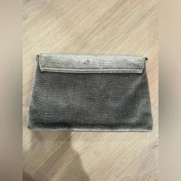 DUNE LONDON Gray Velvet Crossbody Bag - Picture 6 of 7